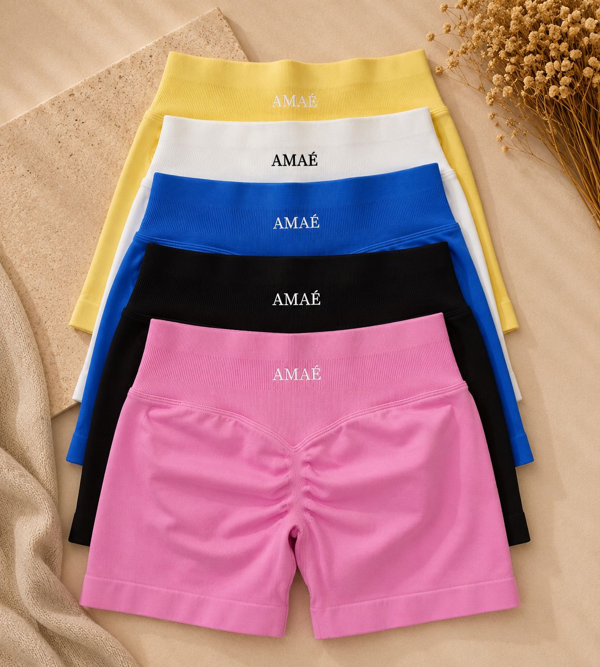 AMAÉ Active Sculpt Scrunch Shorts