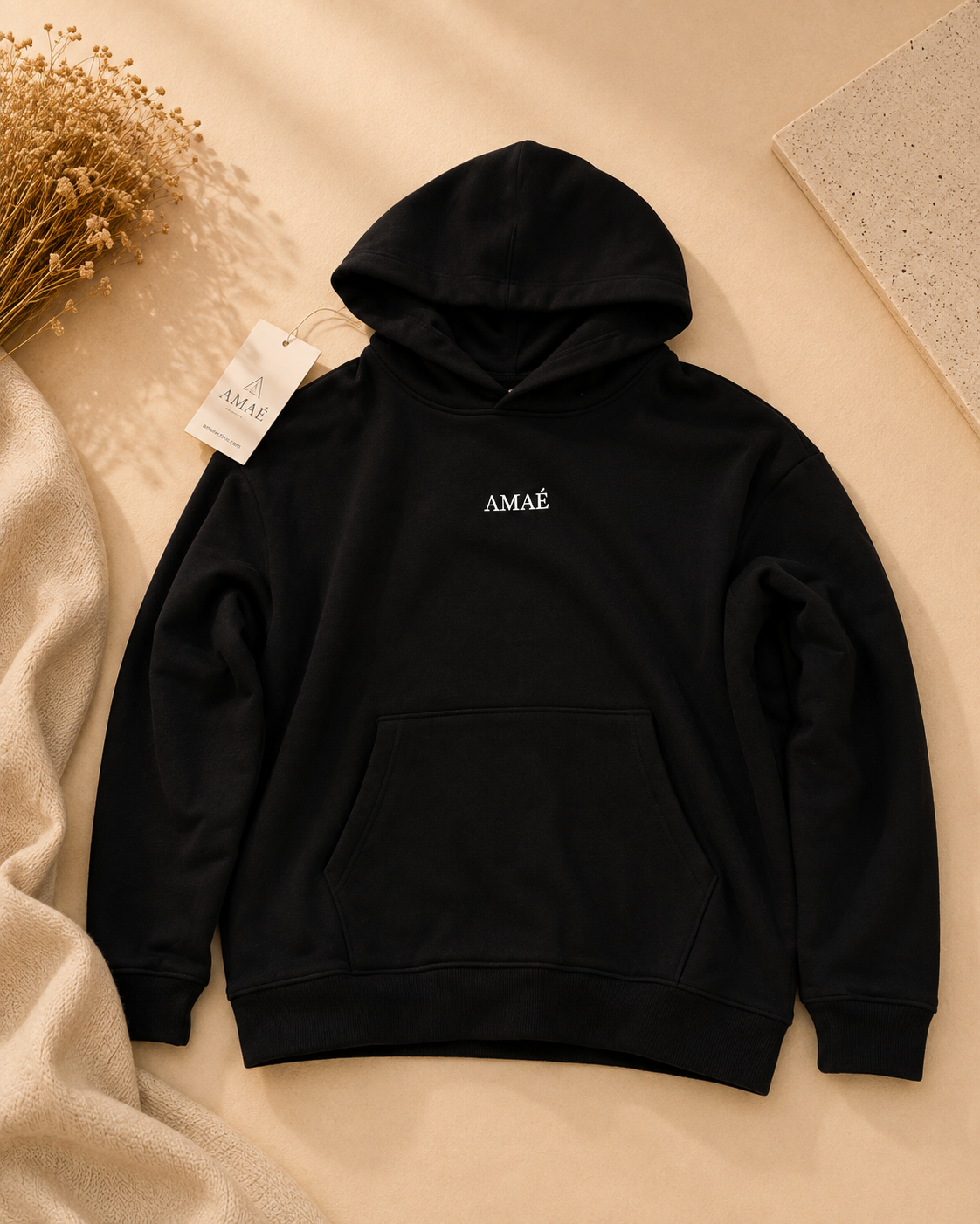 AMAÉ Oversized Fleece Lined Hoodie